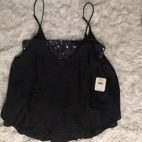 FREE PEOPLE Black Turn It On Cami Top size Medium - Picture 2 of 12